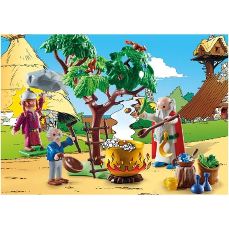 Asterix si Obelix Getafix cu potiunea magica